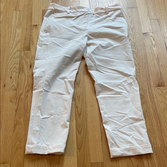 LOFT Pants - Loft winter white cuffed trousers.